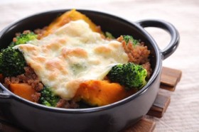 かぼちゃとブロッコリーのチーズ焼き